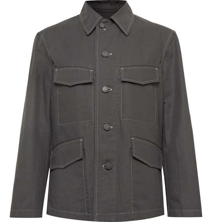 Photo: Lemaire - Cotton and Linen-Blend Canvas Field Jacket - Gray