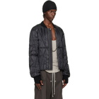 Rick Owens Moncler + Rick Owens Black Geocamo Flight Down Jacket