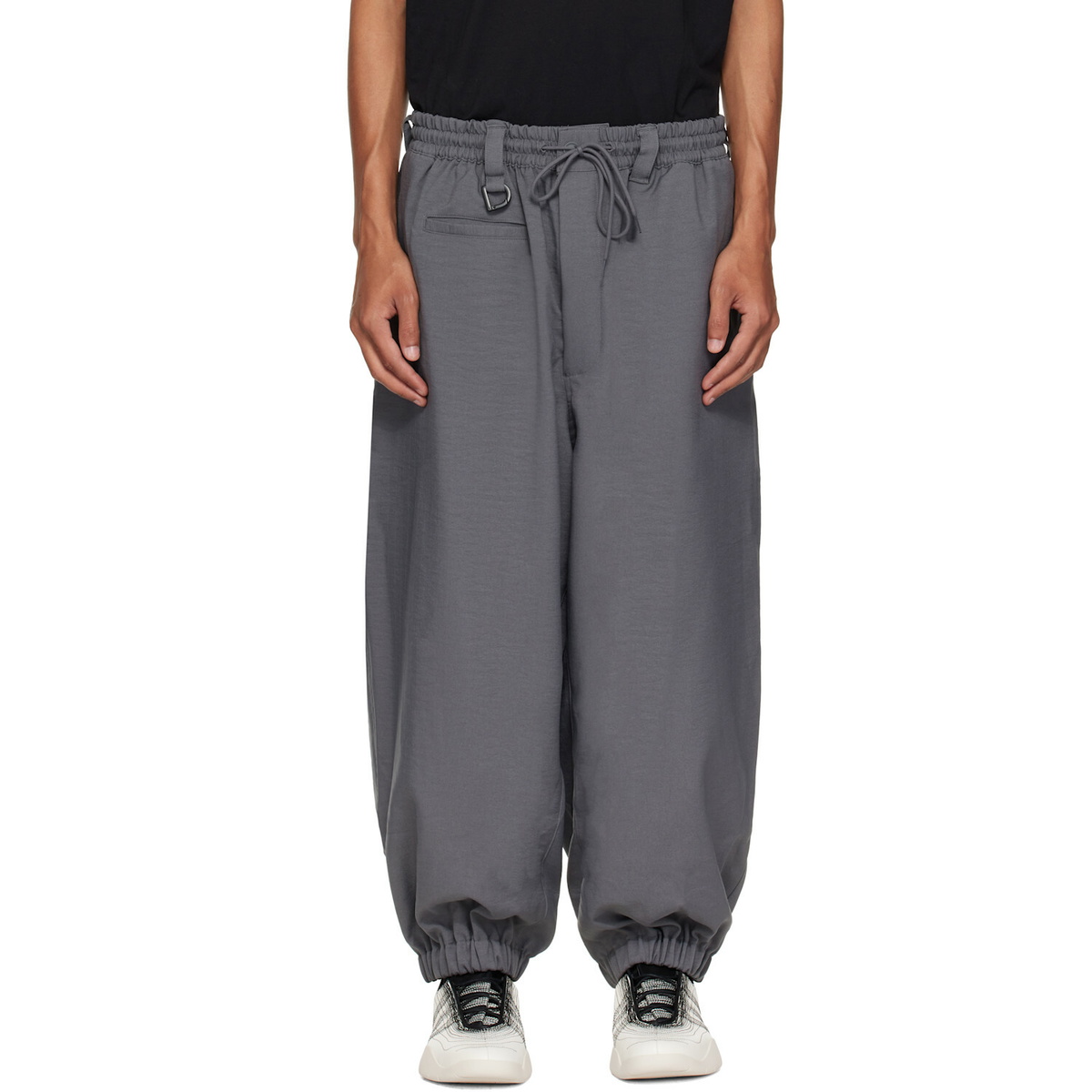 Y-3 Gray Sport Uniform Cuffed Trousers