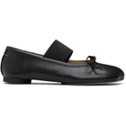 MM6 Maison Margiela Black Anatomic Numeric Ballerina Flats