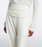 Tove Albertine ruched virgin wool wide-leg pants