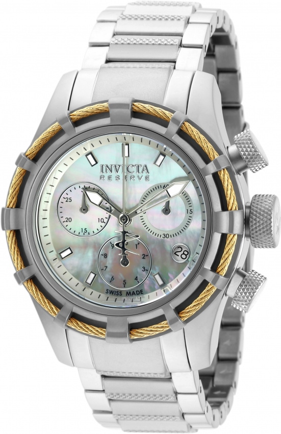 Invicta Bolt Chronograph Quartz White Dial Ladies Watch 90009