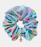 Versace Underwater Barocco silk scrunchie