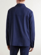 Slowear - Wool, Silk and Linen-Blend Overshirt - Blue