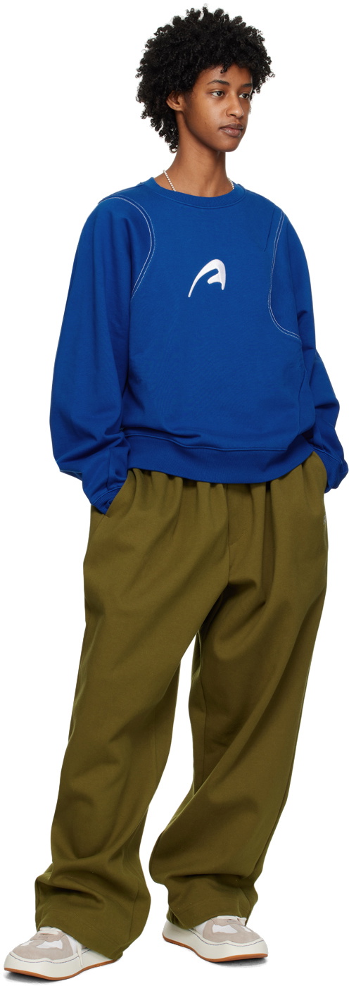 トップス ADEREREOR A-peec logo sweatshirt ADER error Blue A-Peec Sweatshirt ADER error