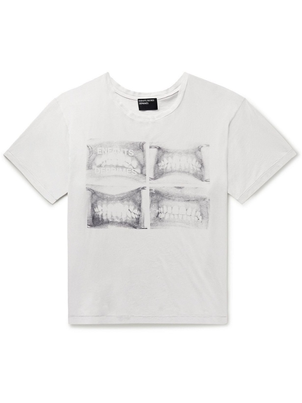 Photo: Enfants Riches Déprimés - Printed Cotton-Jersey T-Shirt - White