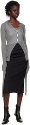 Quira SSENSE Exclusive Gray Spread Collar Cardigan