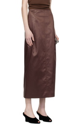 Lanvin Brown Straight Maxi Skirt
