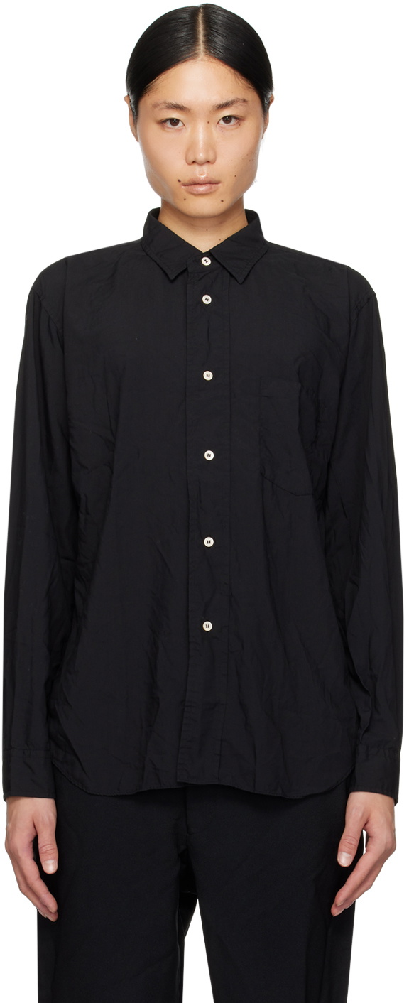 Comme des Garçons Homme Deux Black Crinkled Shirt Comme des Garcons ...