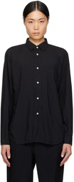 Comme des Garçons Homme Deux Black Crinkled Shirt