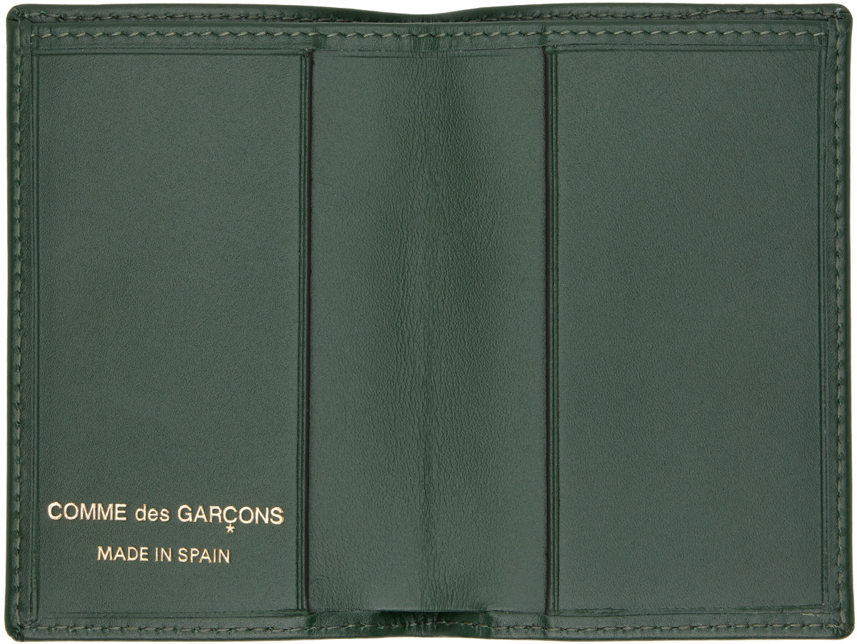 COMME des GARÇONS WALLETS Green Classic Leather Line Card Holder