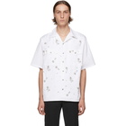 Prada White Crystal Bowling Shirt