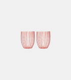 Aquazzura Casa Capri Stripe set of 2 glass tumblers