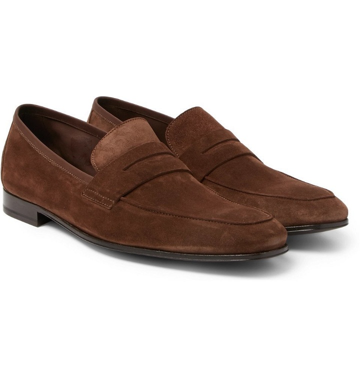 Photo: Paul Smith - Glynn Suede Penny Loafers - Men - Brown