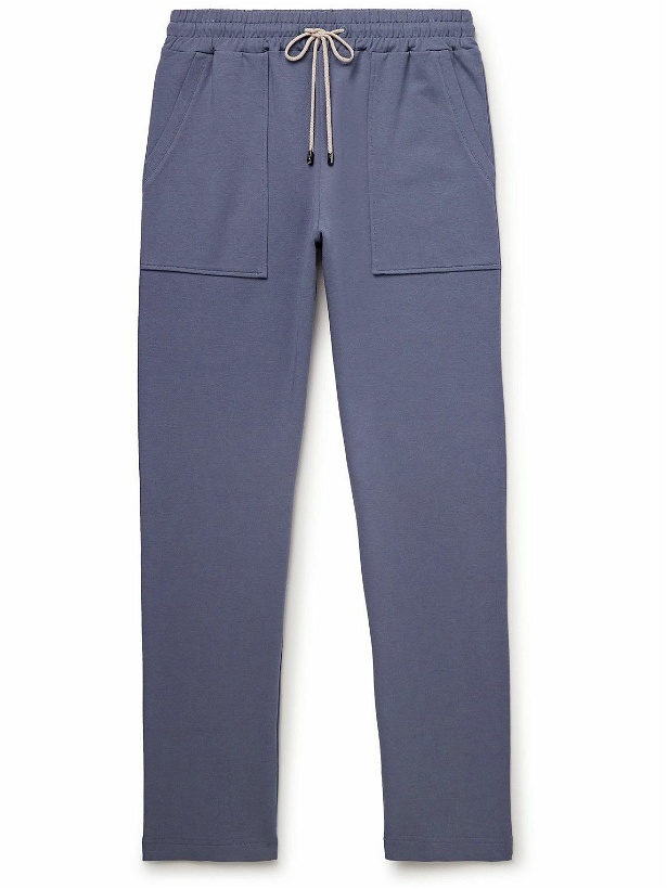 Photo: Zimmerli - Straight-Leg Stretch Modal and Cotton-Blend Jersey Sweatpants - Blue