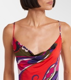 Pucci Orchidee satin jersey minidress