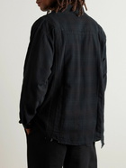 Needles - 7 Cuts Distressed Checked Cotton-Flannel Shirt - Black