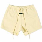 Fear of God ESSENTIALS Men's Spring Tab Detail Sweat Shorts in Garden Yellow