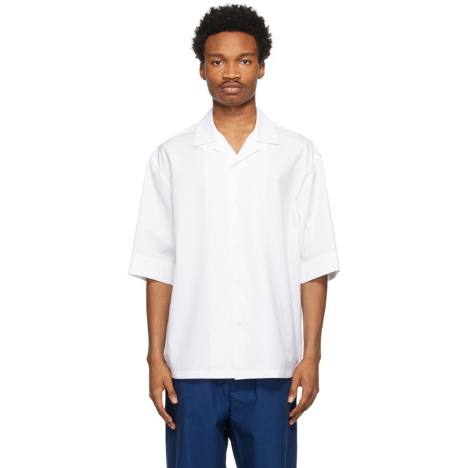 Photo: Jil Sander White Organic Cotton Pyjama Short Sleeve Shirt