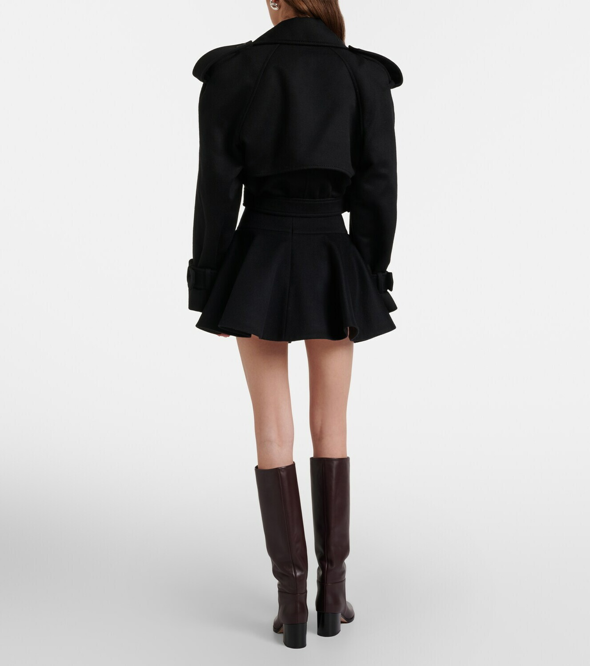 Wardrobe.NYC Circle wool miniskirt