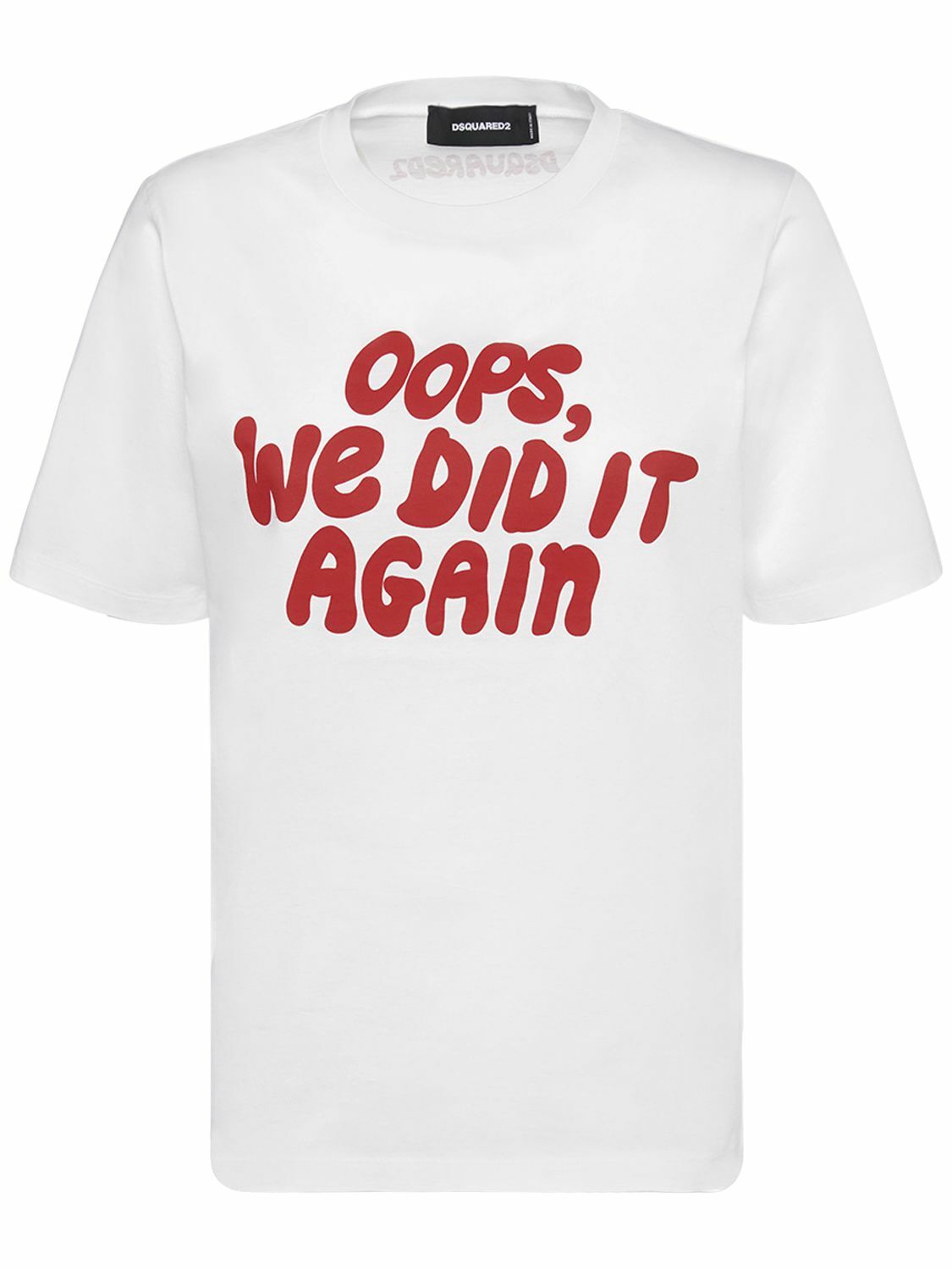 DSQUARED2 - Printed Cotton Jersey T-shirt Dsquared2