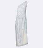 Pucci Iride one-shoulder silk twill gown