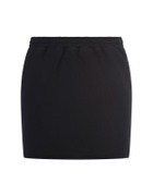 Barrow Black Mini Skirt With Drawstring
