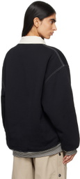 Martine Rose Black Polo Neck Sweatshirt