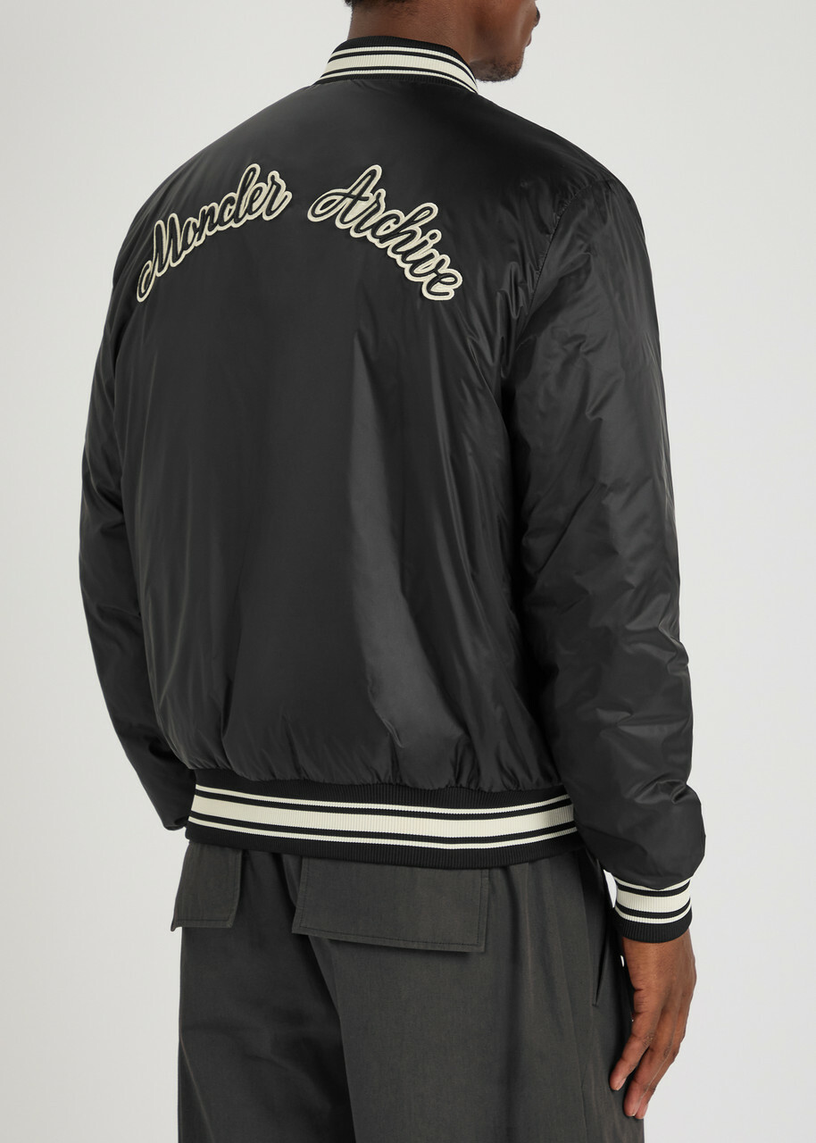 Moncler Bouchet Shell Bomber Jacket Black