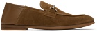 Dunhill Brown Suede Chiltern Roller Bar Loafers