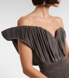 Magda Butrym Asymmetric one-shoulder ruched bustier dress