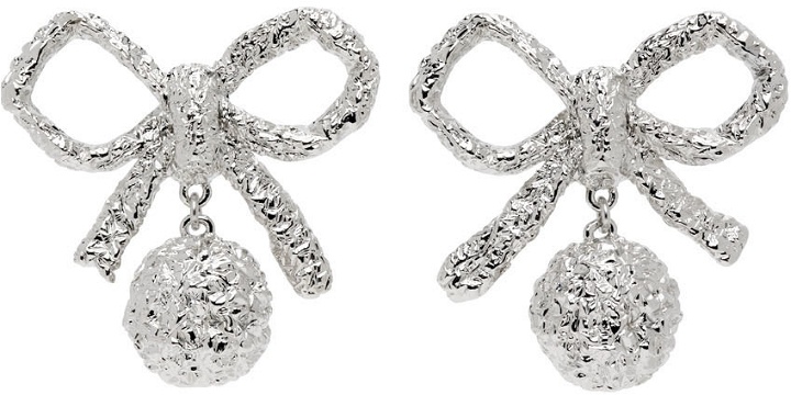 Photo: Balenciaga Silver Bow Earrings