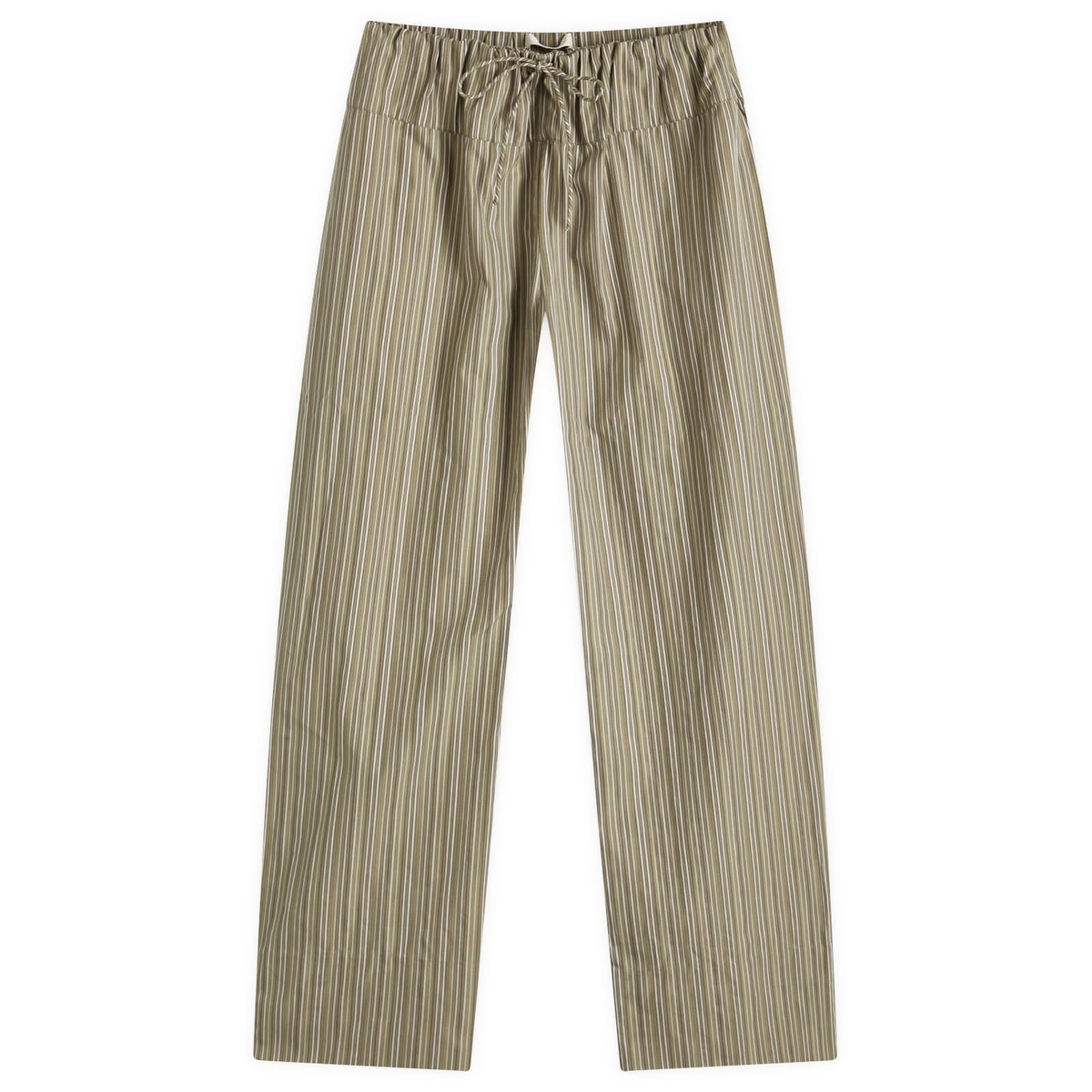 Faithfull The Brand Women's Vieu Relxaed Stripe Pants in Khaki Stripe