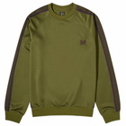 Needles Men's Poly Smooth Crew Neck Sweatshirt in Olive