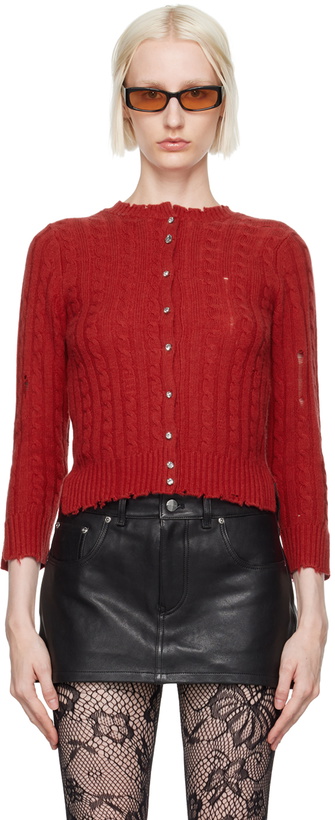 Photo: Marc Jacobs Red 'The Shrunken Cashmere Cable' Cardigan