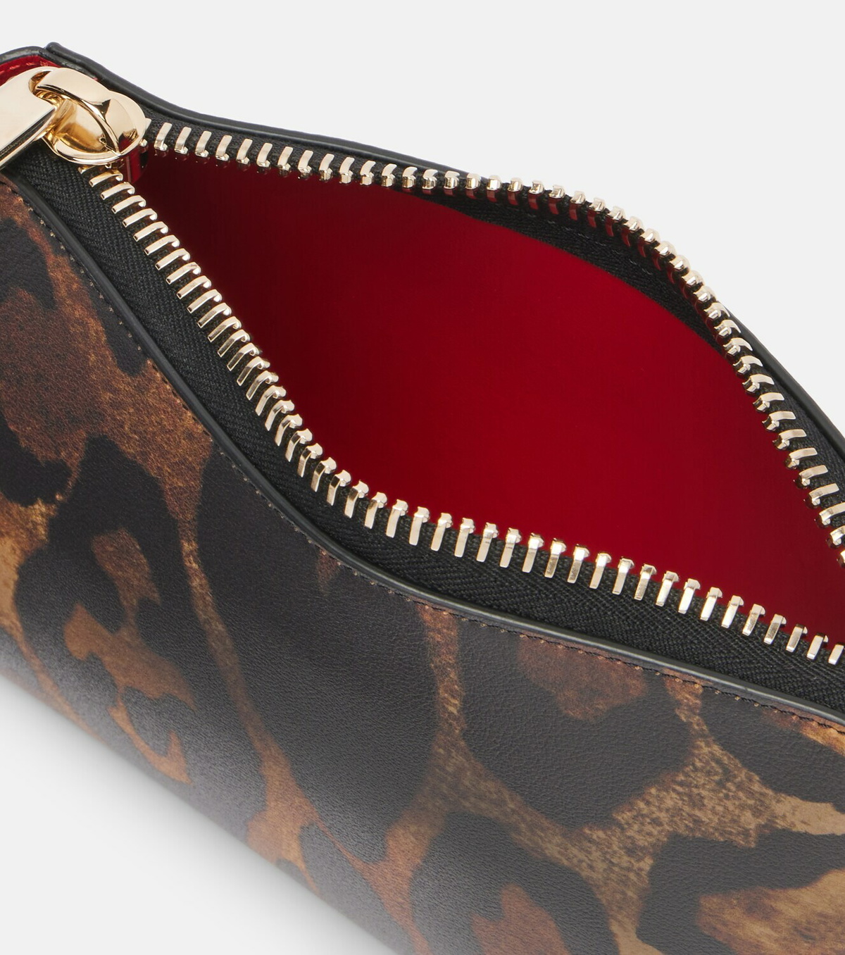 Christian Louboutin Cabata Small leopard-print leather pouch