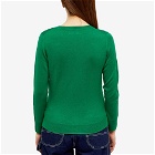 Beams Boy Women's Embroidered Button Down Cardigan in Green