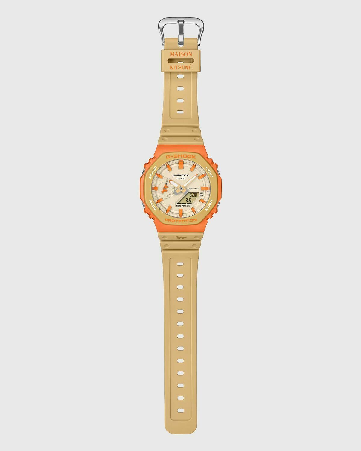 G-SHOCK X Maison Kitsune GA-2110MK orange/beige Mens Watch