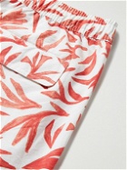 Onia - Calder Printed Mid-Length Swim Shorts - Red