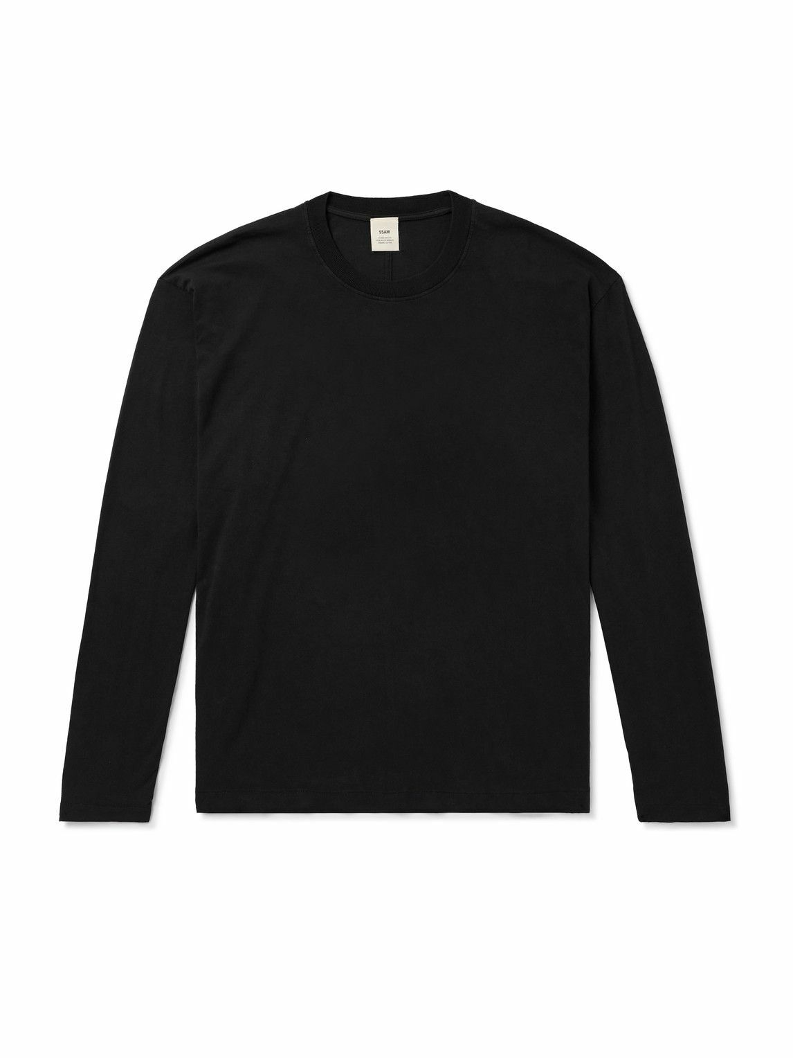 SSAM - Charlie Organic Cotton-Jersey T-Shirt - Black