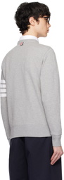 Thom Browne Gray Classic Loopback 4-Bar Sweatshirt