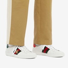 Gucci Men's New Ace GRG Bee Sneakers in White