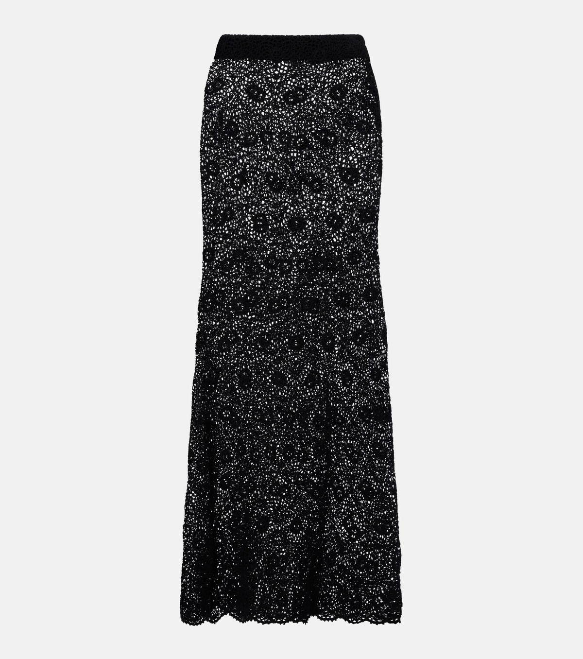 Nili Lotan Nika crochet cotton maxi skirt