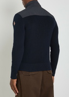 Moncler Grenoble Panelled Shell and Cotton-knit Jacket Navy