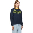 Palm Angels Navy Big Neck Logo Sweater