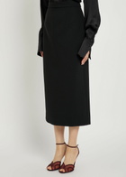 Roksanda Amel Crepe Midi Skirt Black