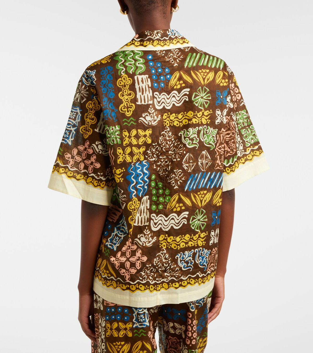 Alémais Minnie printed cotton bowling shirt