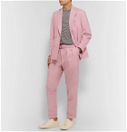Officine Generale - Leon Unstructured Double-Breasted Cotton-Poplin Suit Jacket - Pink