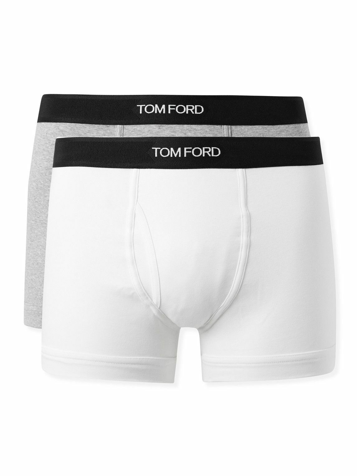TOM FORD - Two-Pack Stretch-Cotton Jersey Boxer Briefs - White TOM FORD