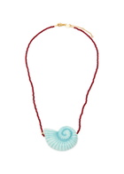 Anni LU Nautilus Beaded 18kt Gold-plated Necklace - Red - One Size